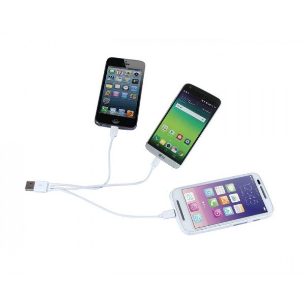 cable con adaptador iphone y android
