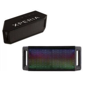 bocina bluetooth con luz ambiental