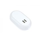 cargador doble usb y lampara led