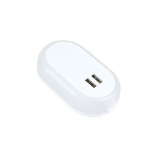 cargador doble usb y lampara led