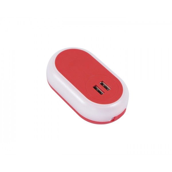 cargador doble usb y lampara led