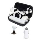 kit cargador auto, pared, audifonos, batería