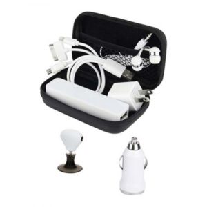 kit cargador auto, pared, audifonos, batería