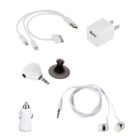 kit cargador auto, pared, audifonos, batería