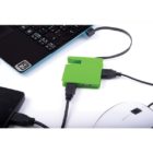 multi conector con 4 entradas USB con cable extensor.