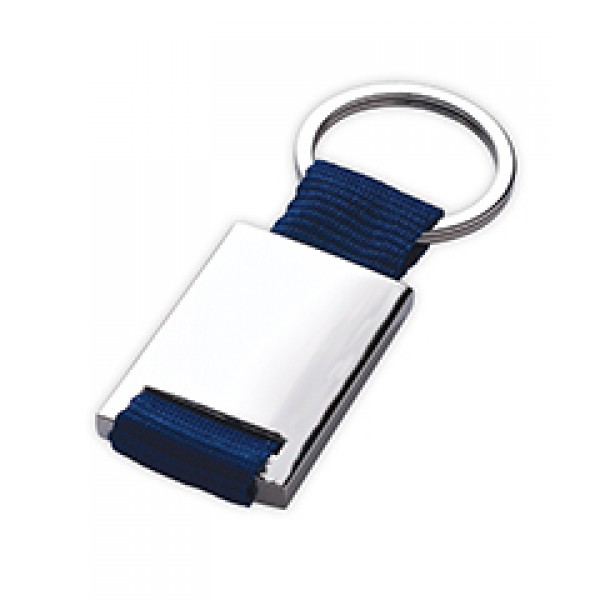 Llavero Zadar de metal con correa de tela Llavero Zadar de metal con correa de tela